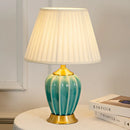 Axyaa Ceramic Table Lamp: Chinese & European Style Bedside Lamp for Bedroom, Living Room