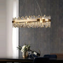 Axyaa Modern K9 Crystal Chandelier for Living Room Bedroom Kitchen Island