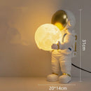 Axyaa Astronaut Moon Lamp Children's Room Bedside Wall Light Decor