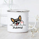 Axyaa Cartoon Panda Dog Enamel Coffee Mug Custom Name Kids Birthday Gift