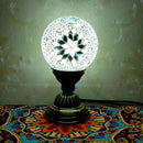 Axyaa Vintage Turkish Mosaic Table Lamp Handcrafted Art Deco Bedside Night Light