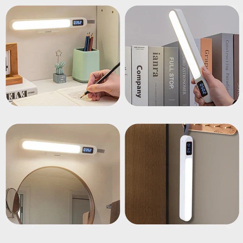 Axya Multi-Functional Desk Lamp with Clock - Rotatable LED Night Light