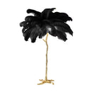 Axyaa Nordic Ostrich Feather LED Floor Lamp Resin Copper Indoor Lighting