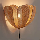 Axyaa Modern Rattan Wabi Sabi Wall Scones: Nordic Minimalist Bedside Lamp