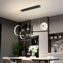 Axyaa Modern Living Room Dining Pendant Chandeliers - Black Gold Restaurant Lighting