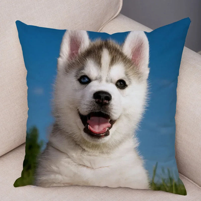 Siberian Husky Pillowcase - Axyaa Animal Cushion Cover, Decor, Cute, Dog Print