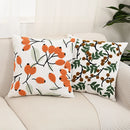 Axyaa Floral Embroidered Throw Cushion Cover Cotton Pillowcase for Living Room Sofa.