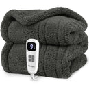 Axyaa Electric Blanket Throw: Fast Heating, Double Sided Sherpa, 10 Heating Levels