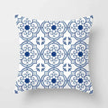 Blue Pattern Cushion Cover 45*45cm Pillowcase for Bedroom Sofa Home Decor by Axyaa