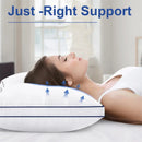 Axyaa Luxe Down & Feather Neck Pillow for Stomach & Side Sleepers - Multi Size