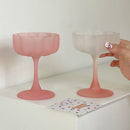 Axyaa Flower Petal Wine Glasses Set Nordic Cocktail Goblet Clear Champagne Milk Cup