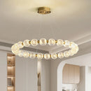 Axyaa Nordic LED Chandelier: Luxury Cream Bean Ceiling Light