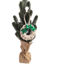 Axyaa Handmade Woven Tapestry Small Christmas Tree Circle Walking Stick Decoration