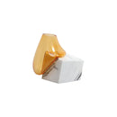 Axyaa Glass Vase with Marble Base for Floral Arrangements & Home Decor