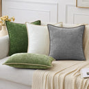 Axyaa Grey Chenille Velvet Cushion Cover 50x50cm Luxury Decor Throw Pillow Case