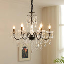 Axyaa Crystal Candle Chandeliers: Elegant Art Home Decor Ceiling Pendant Lights