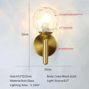 Axyaa Glass Ball LED Wall Lamp for Modern Nordic Decor