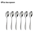 Axyaa Stainless Steel Cutlery Set - 24Pcs Mirror Knife Fork Spoon Dinner Flatware