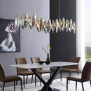 Axyaa Crystal Chandelier: Modern Luxury Main Lamp for Living & Dining Room, Bedroom