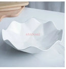 Axyaa 8-inch Pure White Ceramic Fruit Plate for Stylish Serving and Display