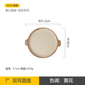 Axyaa Retro Ceramic Plate Set - Handmade Hotel Pasta Steak Vegetable Dishware