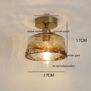 Axyaa Amber Glass LED Ceiling Lamp, 4W Home Lighting for Bedroom Living Room