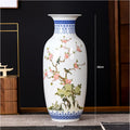 Axyaa Blue and White Ceramic Vase for Living Room Decoration and Flower Arrangement