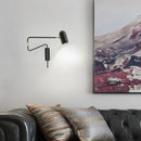 Axyaa Long-Arm Wall Lamp, Adjustable & Retractable with Switch, E27 Bedside Reading Light