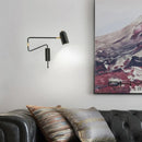 Axyaa Long-Arm Wall Lamp: Adjustable, Retractable, Folding, E27 Lights, Black Gold