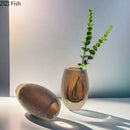 Axyaa Coffee Bubble Glass Vase Elegant Decorative Flower Vase Artistic Hydroponic Crafts