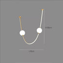 Axyaa Nordic Minimalist Curved Chandelier for Living Room, Restaurant, Bar Counter