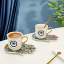 Axyaa Nordic Ceramic Espresso Cup and Saucer Set - 200ML