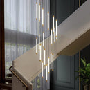 Luxury Home Decor Axyaa LED Chandelier, Round Gold/Black/Silver Lighting Fixture for Staircase & Bedroom