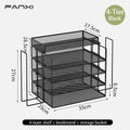 Axyaa Mesh Desk Organizer Stackable Paper Tray Stackable Desktop Document File Organizer