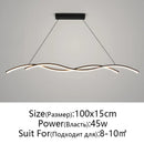 Axyaa LED Ceiling Chandelier Modern Minimalist Indoor Hanging Light Dining Room Bedroom