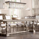 Axyaa Crystal Rectangle Pendant Ceiling Light - Modern Kitchen Island Bar Fixture
