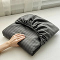 Axyaa Elastic Brushed Polyester Fitted Sheet Set + Pillowcase for Single Double Bed