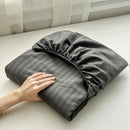 Axyaa Elastic Brushed Polyester Fitted Sheet Set + Pillowcase for Single Double Bed
