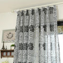 Axyaa European Style Floral Jacquard Tulle Curtains for Living Room and Bedroom