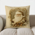 Axyaa Festive Pine Cone & Bow Decor Pillow Cover for Sofa, Bedroom, Car