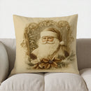 Axyaa Festive Pine Cone & Bow Decor Pillow Cover for Sofa, Bedroom, Car