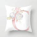 Axyaa Sweet Pink Alphabet Pillowcase for Home Decor