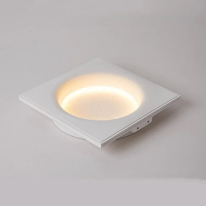 Axyaa Moon Gypsum Wall Lamp for Creative Bedroom and Living Room Decor