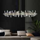 Axyaa Modern Copper Chandelier with Glass Shade