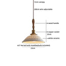 Axyaa White Ceramic LED Pendant Light - Japan Style Hanging Lamp for Home Decor