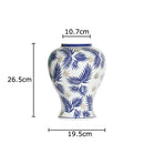 Axyaa Blue White Porcelain Vase Pots Flowers Arrangement Room Decor