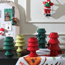 Axyaa Christmas Tree Ceramic Vase: Creative Xmas Table Decor, Floral Arrangement Aesthetic