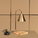 Axyaa Nordic LED Candle Table Lamp with Wood Base for Home Lighting