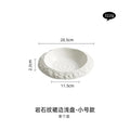 Axyaa Rock Pattern Ceramic Deep Plate - High-Quality White Dinner Plate