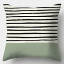 Axyaa Green Plaid Avocado Pillowcase Square Sofa Cushion Cover